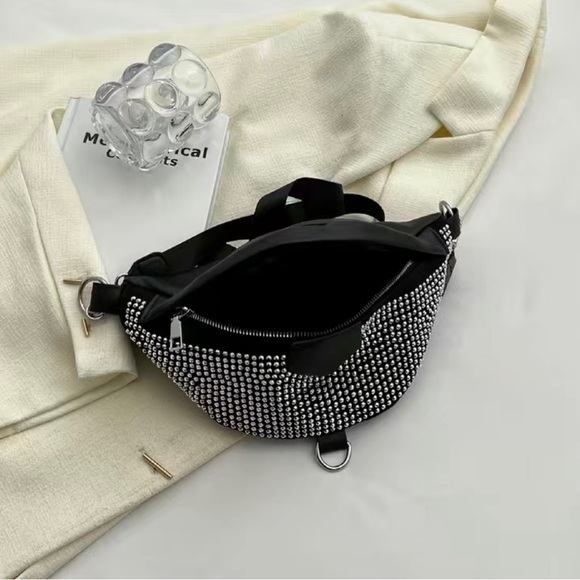 Silver Studded Crossbody Bag - Picture 10 of 11